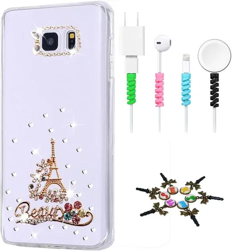 Vista 18 de Bling Case SSSGCDwCPSeries-5 - Funda con tapa y cristales brillantes, diseño 3D hecho a mano