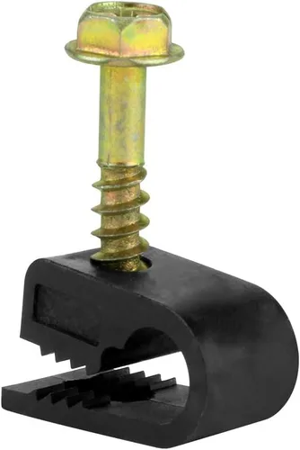 Vista 4 de Skywalker Clips flexibles para tornillos de un solo cable (paquete de 100 unidades, color negro)