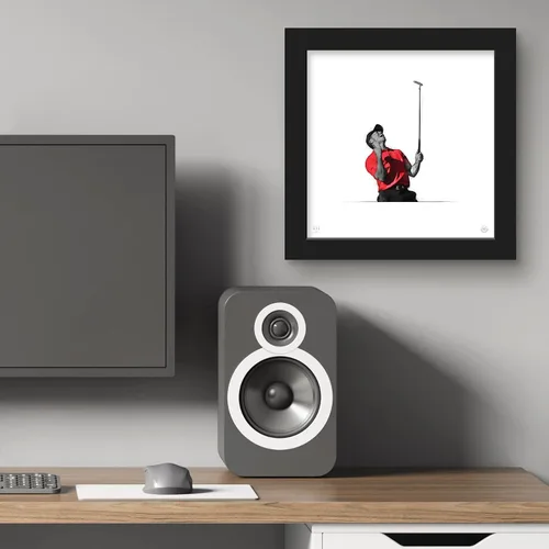 Vista 5 de Trends International Gallery Pops Tiger Woods - Póster de pared de tigre, 12 x 12 pulgadas, versión de marco negro