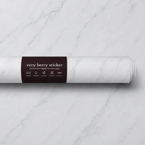 Vista 10 de Papel de contacto de mármol Very Berry Sticker (Blanco, 15.7" x 78", 1 paquete) Envoltura de encimera despegar y pegar, vinilo impermeable, amigable