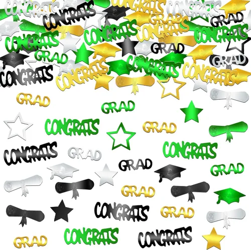 Vista 32 de KatchOn, Confeti de graduación negro brillante 2026 – Paquete de 500 Confeti de graduación 2026 decoraciones de graduación 2026 Decoraciones