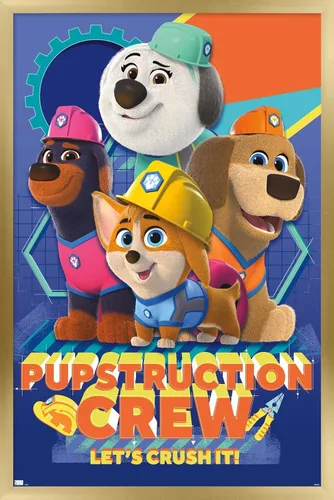 Vista 14 de Disney Pupstruction - Póster de pared de grupo, 34 pulgadas de largo x 22.4 pulgadas de ancho, versión enmarcada de caoba