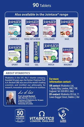 Vista 5 de Vitabiotics Jointace Glucosamina y Condroitina 90 Tabletas