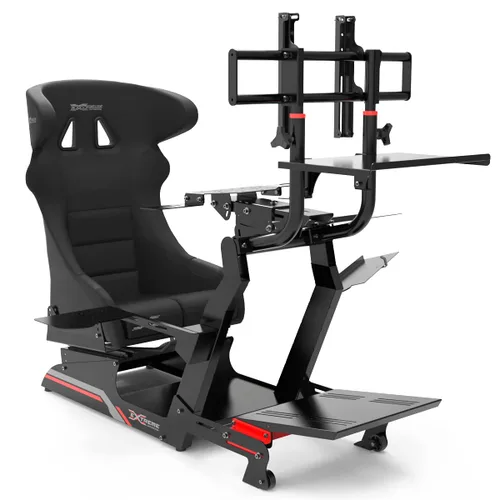 Vista 2 de Extreme Sim Racing Wheel Stand Advanced Cockpit P1 Black Edition Racing Simulator For Logitech G29, G920, G923 Thrustmaster Fanatec Simagic - DIRECT