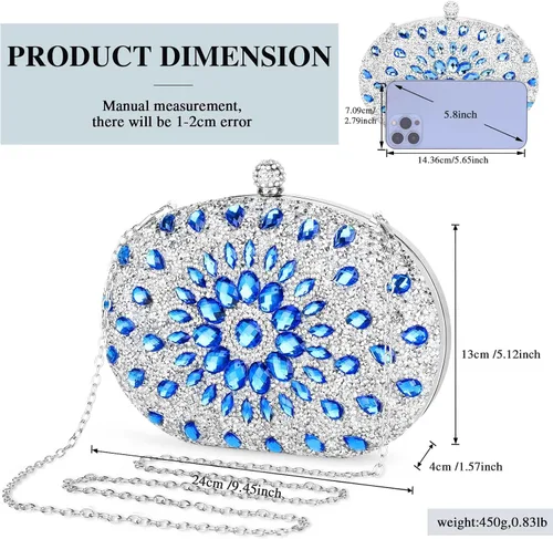 Vista 7 de Evening Bag, Azul Real