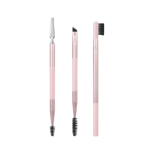 Vista 13 de Real Techniques Juego de moldeado de cejas, spoolie, pinzas y cepillos para cejas, herramientas de doble extremo, para peinar y dar forma a