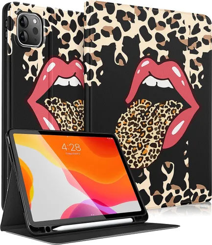 Vista 12 de Uppuppy Funda para iPad Air de 11 pulgadas (M2/M3), Air 5ª/4ª Generación 10.9, Pro 11'' Funda Linda para Niños Mujeres Niñas Folio Sol Luna Soporte