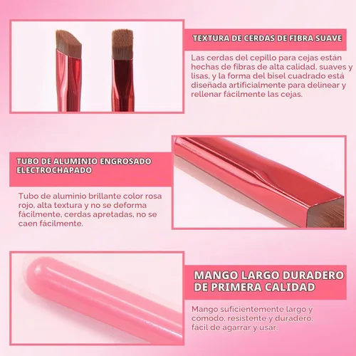 Vista 3 de 2 brochas multifunción para cejas que hacen que el cabello se parezca a