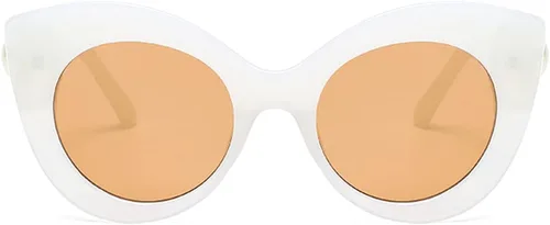 Vista 4 de Melrose Gafas de sol de ojo de gato para mujer, gafas de sol de gran tamaño, perla UV400, gafas de moda para mujer