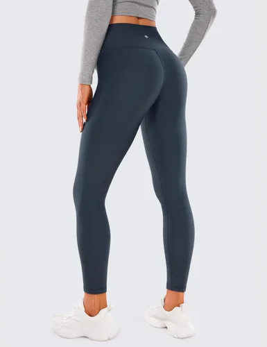 Vista 2 de CRZ YOGA Leggings suaves con forro polar para mujer de 26.5 pulgadas, cintura alta, térmicos, resistentes al agua, pantalones casuales de yoga