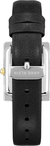 Vista 3 de Anne Klein Reloj con correa de cuero para mujer, NegroTwo Tone, Movimiento de cuarzo