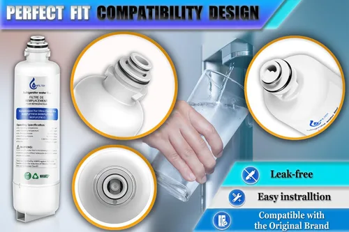 Vista 5 de BORPLFTR50 Repuesto para filtro de agua Bosch Ultra Clarity Pro, compatible con filtro de agua para refrigerador 11032531 12033030 BORPLFTR55