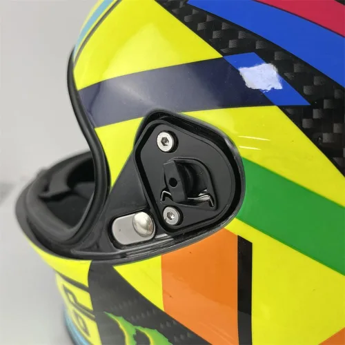 Vista 5 de Kit de pivote de casco, base de visera, accesorios de casco para AGV PISTA GPR, PISTA GPRR, CORSA-R piezas de repuesto (base negra)