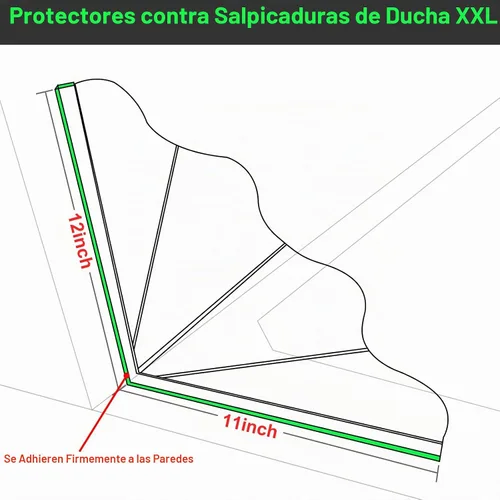 Vista 4 de Protector contra salpicaduras de ducha de silicona XXL - Protector