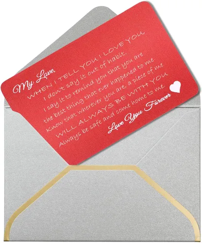Vista 3 de Love You Forever - Tarjeta de felicitación personalizada con texto de foto grabada para marido esposa novio novia