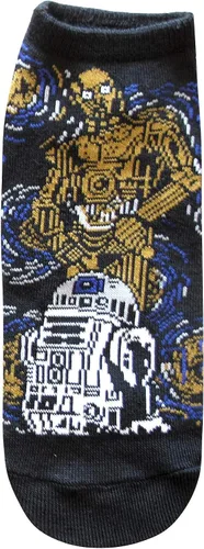 Vista 5 de STAR WARS Starry Night Vader Fett Yoda JuniorsWomens 5 Pack Ankle Socks Size 4-10