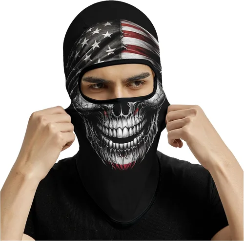 Vista 43 de Obacle Máscara Facial Pasamontañas para Hombres y Mujeres Ligera para Esquí, Caza, Ciclismo, Pesca Bear Cara Abierta Marrón