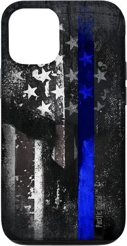 Vista 28 de Trump Police USA Flag Skull Thin Blue Line Support Case for iPhone 17