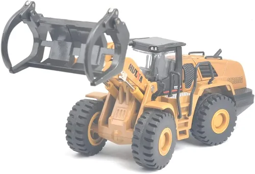 Vista 11 de Ailejia Modelos de aleación de juguete de camión articulado con volquete y excavadora a escala 1/50, vehículo de construcción, modelo de ingeniería