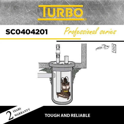 Vista 7 de Turbo Bomba sumergible de aguas residuales de hierro fundido 1/2HP con interruptor vertical
