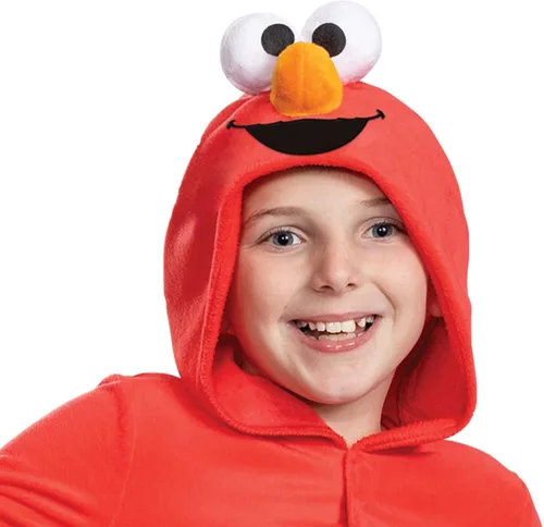 Vista 2 de Disfraz de Elmo para niños, disfraz oficial de calle de sésamo adaptable