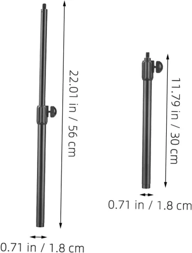 Vista 8 de Brazo telescópico brazo de metal poste de micrófono con adaptador de cabeza de tornillo portátil extensible soporte de micrófono accesorio para una