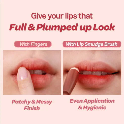 Vista 2 de I'M MEME Herramienta de maquillaje – Brocha para difuminar labios Con tapa, reutilizable, aplicador de técnicas de mezcla multiusos