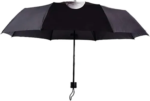 Vista 2 de Paraguas creativo de dedo medio Paraguas plegable compacto de viaje, divertido paraguas no automático para sol y lluvia
