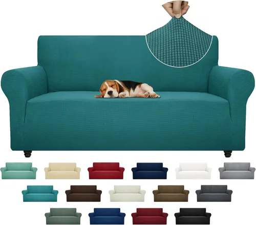 Vista 47 de ZNSAYOTX Funda súper elástica para silla (30"-47"), nuevas fundas de silla a rayas para sala de estar, aptas para perros y mascotas, protector