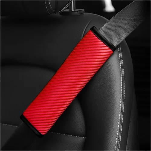 Vista 8 de AUCELI 2 fundas para cinturón de seguridad para automóvil, transpirables, correas de arnés de hombro que ayudan a proteger tu cuello, para una
