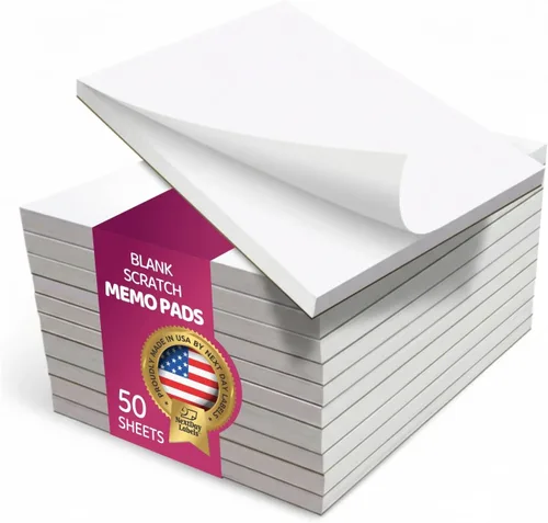 Vista 12 de Blocs de notas – Blocs de memos – Cuadernos de notas – Blocs para escribir – ¡10 paquetes con 50 hojas cada uno!