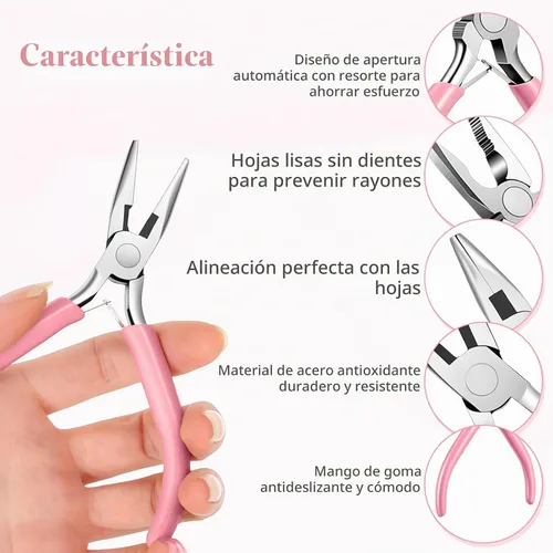 Vista 3 de Juego de 8 alicates para joyería, alicates para hacer joyas, juego