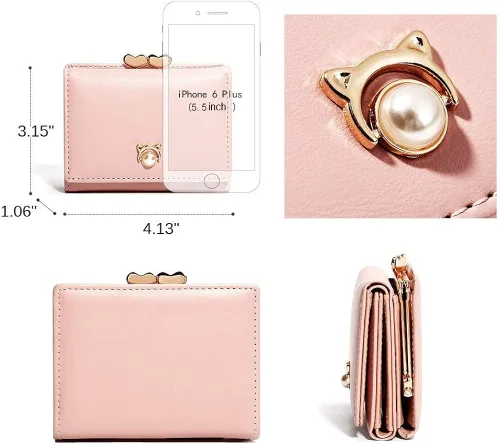 Vista 7 de JIUFENG - Cartera corta para mujer, diseño coreano