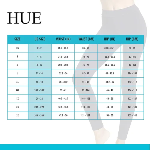 Vista 5 de HUE Leggings de algodón opacos de cintura ancha para mujer, varios