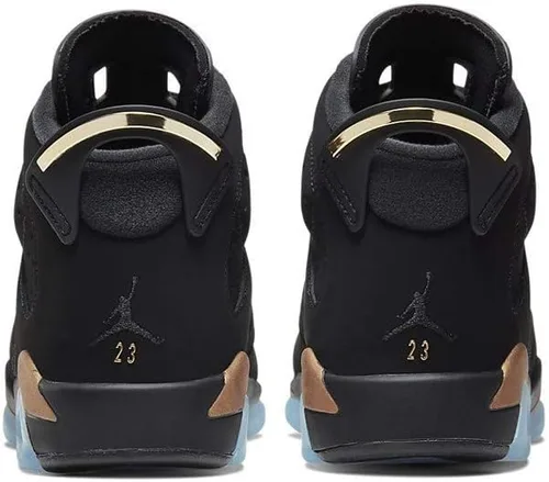 Vista 4 de Air Jordan 6 Retro Dmp (gs) Zapatos de baloncesto para niños grandes Ct4964-007, NegroNegro metalizado dorado-negro