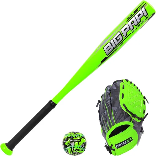 Vista 15 de Ortiz34 Youth T-Ball Set, 25” Signature Aluminum T-Ball Bat with -10 Drop, Foam Core T-Ball, 9” Lightweight Youth Glove, Vibrant Graffiti Print