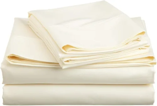 Vista 5 de laxlinen 600 hilos 4 piezas Juego de sábanas (tamaño) ajuste hasta 11" de profundidad colchón 100% algodón egipcio.