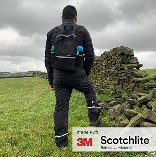 Vista 7 de Salzmann 3M Pantalones de lluvia reflectantes Pantalones de senderismo impermeables Fabricado con 3M Scotchlite