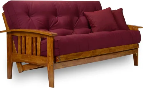 Vista 12 de sofá cama estilo westfield - Tamaño queen, colchón de 8 pulgadas, Madera Noble