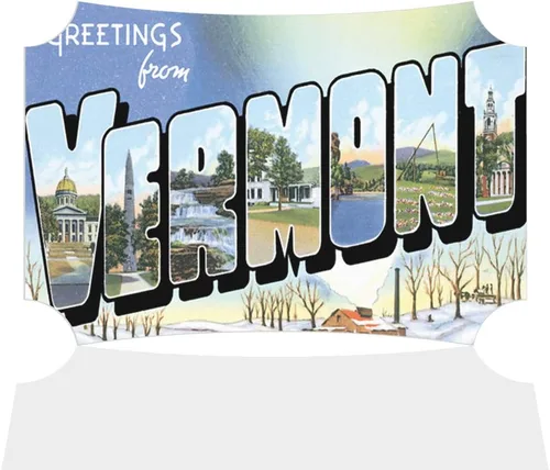 Vista 5 de Fastasticdeals Horizontal Home Decor Wall Sign Greeting from Vermont Houses Art Picture Frame Benelux Shape 7x5Inches