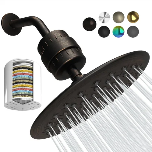 Vista 11 de SparkPod Cabezal de ducha filtrado con 8 ajustes de pulverización, filtro de agua adecuado para personas con cabello, piel y cuero cabelludo secos