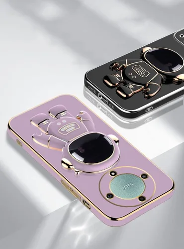 Vista 2 de Funda compatible con Honor Magic 5 Lite con chapado creativo de astronauta de dibujos animados, rosa, para Honor X9a, funda de teléfono de silicona