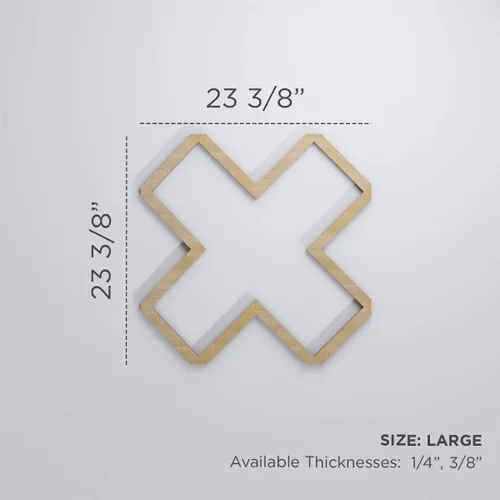 Vista 41 de 7 3/8"W X 7 3/8"H Extra Pequeño Fowler Decorativo Fretwork Madera Paneles De Pared, Aliso