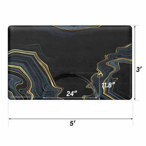 Vista 9 de Tapete antifatiga de 3 x 5 x 5/8 pulgadas de grosor para estilista, rectangular, cómodo, para peluquería, debajo de la silla
