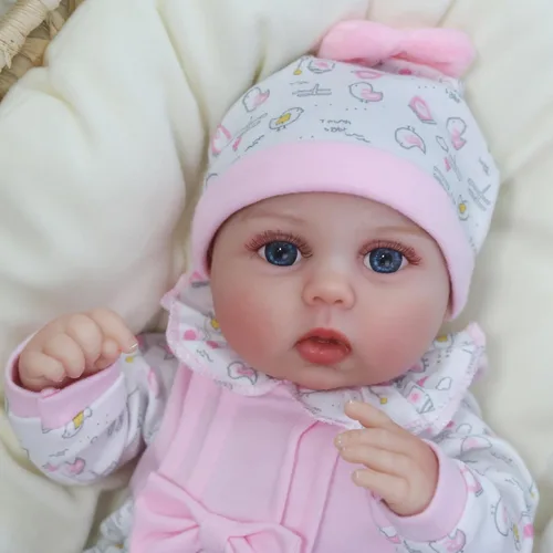 Vista 7 de Kaydora Muñeca Reborn Baby – Niña recién nacida realista de 16 pulgadas, muñeca de silicona realista con cuerpo suave y pesado, caja de regalo