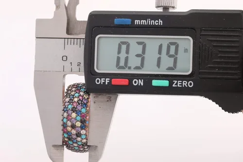 Vista 8 de Diseño especial 5 Líneas Multipiedra Turca Joyería hecha a mano Amatista Rosa Rubí Turquesa Zafiro Citrino Topacio Piedra 925 Anillo de Plata de Ley