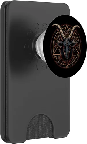 Vista 8 de Pentagram Baphomet Satanic Dark Art Evil Satan Devil 666 PopSockets intercambiables PopGrip
