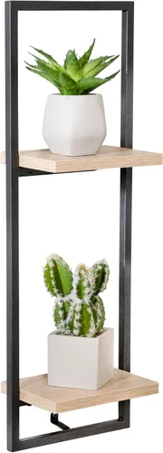 Vista 5 de Honey Can Do SHF-08572 - Estante de pared flotante doble natural