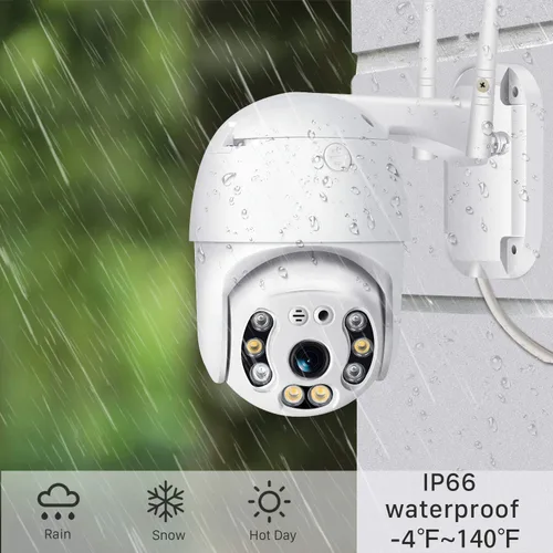 Vista 3 de Cámara de seguridad panorámica para exteriores, cámara IP WiFi para el hogar 1080P, cámara de vigilancia domo de inclinación panorámica, detección