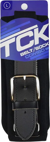 Vista 2 de TCK Combo de calcetines y cinturón de béisbol o sóftbol, tallas para jóvenes y adultos para niños y niñas, hombres y mujeres